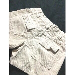 BDG Corduroy Cargo Shorts Tan Utility Pockets High Rise Women Size 2